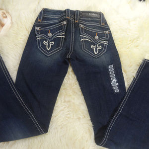 Rock Revival Stephanie Boot Demin Jeans Distressed